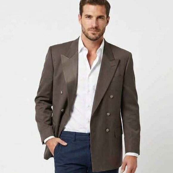 Nwt JEAN PAUL GERMAIN Brown Sport Coat Sz 43L - Picture 3 of 7